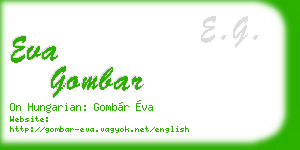 eva gombar business card
